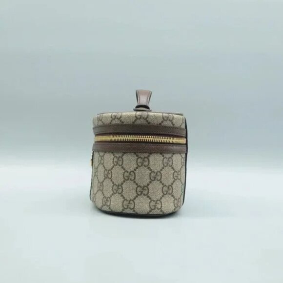 100% Authentic GUCCI Ophidia Brown GG Canvas Vanity case 1150-09324 - Picture 3 of 12